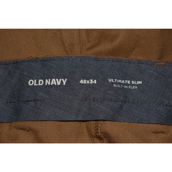 OLD NAVY NEW $55 Ultimate Slim Built-In Flex‎ Khaki Chino Pant Men's 48 - Picture 3 of 3